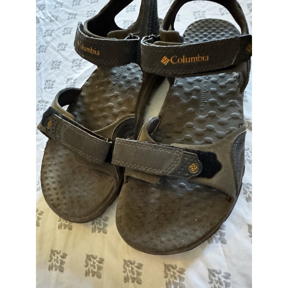 Columbia Men's Brown And Orange Hiking/walking Sandals/ Shoes Size 7 EUC SB16